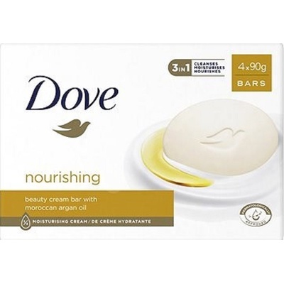 Dove Nourishing s arganovým olejem toaletní mýdlo 4 x 90 g – Zboží Mobilmania