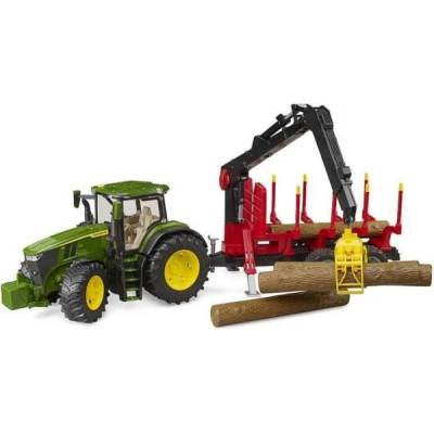 BRUDER Брудер трактор John Deere 7R 350 с ремарке и трупи (03154)