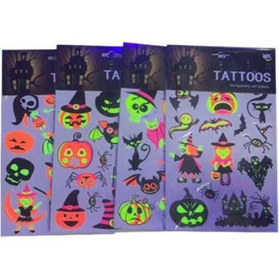 Wiky Fluorescenčné tetovacie obtlačky - Halloween