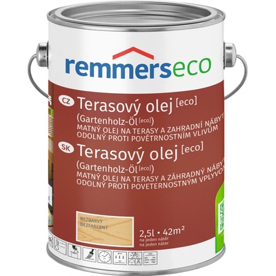 Remmers Gartenholz Öl Eco vodou riediteľný terasový olej 2,5 l Universal