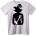 NOONEBRAND Тениска Силует на Goku - 2XL, White