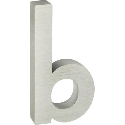 Hliníkové písm. "b" v „3D“ prevedení RN.100LV.B.AL.STR