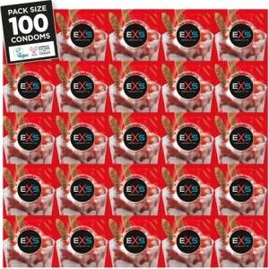 EXS Condoms 100 бр. Презервативи с аромат на ягода EXS Strawberry - kondomi