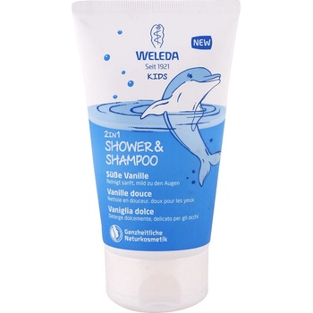 Weleda 2v1 sprchovací krém a šampón vanilka 150 ml