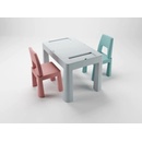 Tega Teggi Multifun 2+1 Komplet Stoleček + Židličky Šedá / Růžová / Tyrkysová