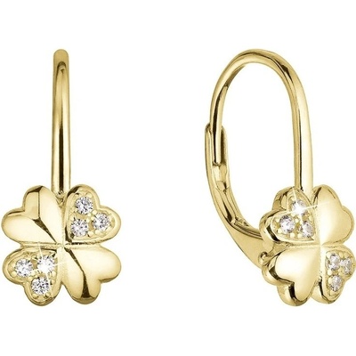 Evolution Group - Pavona Pozlacené visací náušnice se čtyřlístky 11502.1/AU