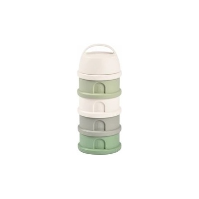 Beaba Súprava téglikov na sušené mlieko / desiatu Cotton White / Sage Green