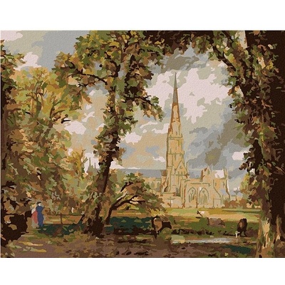 zuty Malování Podle Čísel Pohled Na Katedrálu V Salisbury John Constable 80 x 100 Cm Plátno