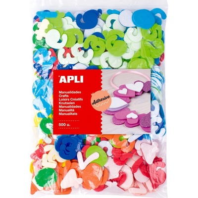 Samolepicí abeceda APLI Jumbo mix barev 500 ks