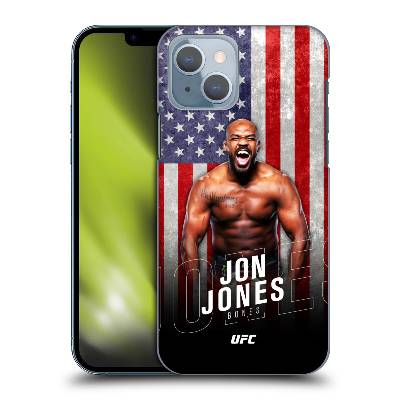 Obal na mobil Apple Iphone 14 - HEAD CASE - Jon Jones - UFC USA Vlajka (Pouzdro, kryt pro mobil Apple Iphone 14 - UFC bojovník - Jon Jones)