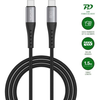 4Smarts 541454 USB-C USB-C® 1,5m černý