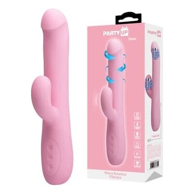 Party Up silikónový vibrátor typ králik nabíjateľný USB Dean