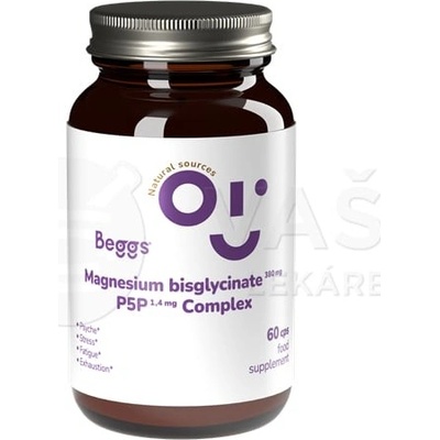 Beggs Magnesium bisglycinate 380 mg + P5P COMPLEX 1,4 mg 60 kapsúl