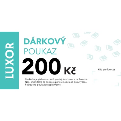 Luxor - Elektronický dárkový poukaz 200 Kč