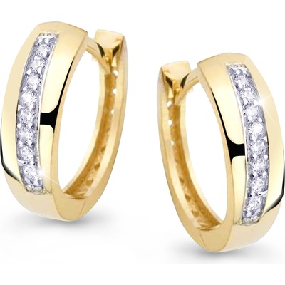 Cutie Jewellery gold Zlaté náušnice Z8059 se zirkony