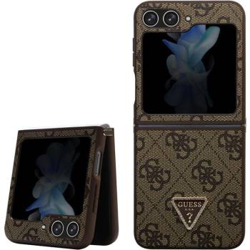 Image 1 of GUESS Гръб Guess 4G PU Leather Triangle Case за Samsung Galaxy Z Flip 5 - Кафяв