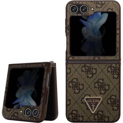 GUESS Гръб Guess 4G PU Leather Triangle Case за Samsung Galaxy Z Flip 5 - Кафяв