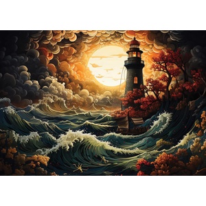 Art Puzzle - Puzzle Lighthouse in a Storm - 1 500 piese