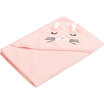 Sensillo Хавлия с качулка Sensillo - Зайче, 100 х 100 cm, розова (SILLO-30560)