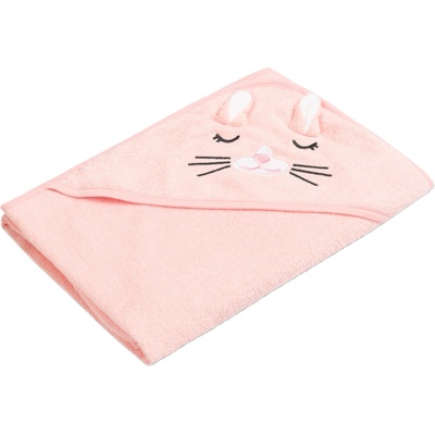 Sensillo Хавлия с качулка Sensillo - Зайче, 100 х 100 cm, розова (SILLO-30560)