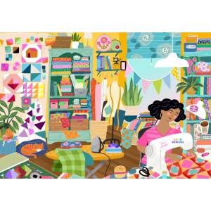 Pieces & Peace - Puzzle My Happy Place is in the Sewing Room - 1 000 piese