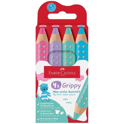 Faber-Castell Молив Grippy, 4 пастелни цвята (1015120788)