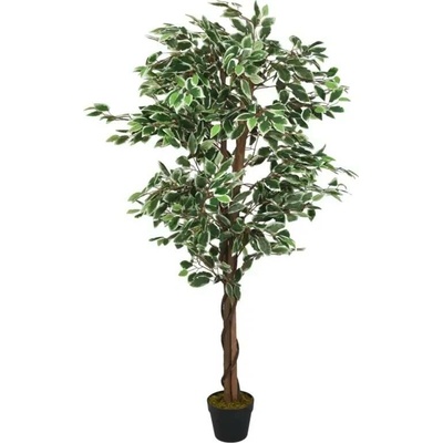 vidaXL Umělý fíkus 1 260 listů 200 cm zelený