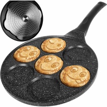GastroKitchen Indukčná panvica na lievance 26 cm smajlíky 6,5 cm