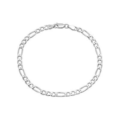 Šperky4U pánský stříbrný náramek figaro NB-1231