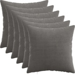 vidaXL Калъфка за възглавница 6 pcs HEERLEN Тъмносиво 40 x 40 cm (908447)