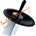 Inter Ceramic Стоящ смесител за умивалник Орекио ICF 1539273 Black, месинг + стъкло, хром + черен, 18.5x18см (1539273 BLACK)