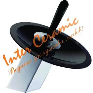 Inter Ceramic Стоящ смесител за умивалник Орекио ICF 1539273 Black, месинг + стъкло, хром + черен, 18.5x18см (1539273 BLACK)