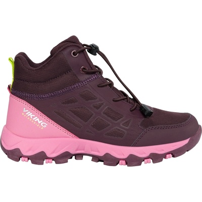 Viking Детски туристически обувки Viking Kid's Track Mid Waterproof SL Walking boots - Plum / Multi - размер 41 (EU) (702-4634-0322)