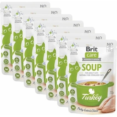 Brit Care Cat Soup with Turkey 7 x 75 g