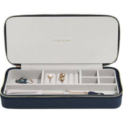 Stackers cestovní šperkovnice Pebble Navy Sleek Necklace Travel tmavě modrá 76147