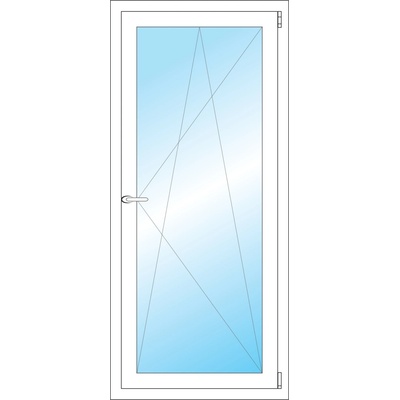 Okna Hned Plastové okno 650 x 1450 mm bílé otevíravé a sklopné pravé