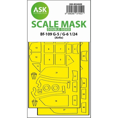 Airfix Art Scale Bf 109G-5 / G-6 double-sided express fit masks for 1:24