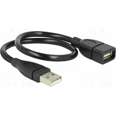 Delock 83498 USB 2.0 USB A zásuvka USB A vidlice 0,35m černý