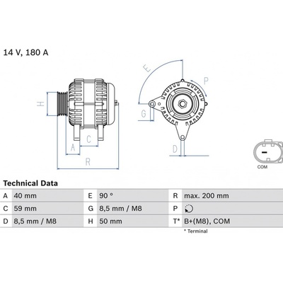 Alternátor BOSCH 0 986 083 310