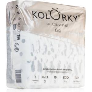 Kolorky Deluxe Velvet Dots еднократни пелени размер L 8-13 kg 19 бр