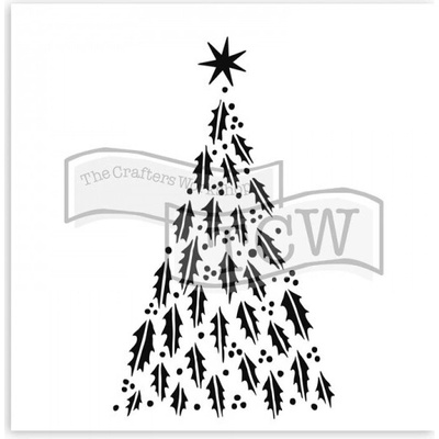 Šablona TCW 12aquot;x12aquot; (30,5x30,5 cm) - Happy Holly Tree The Crafter´s Workshop