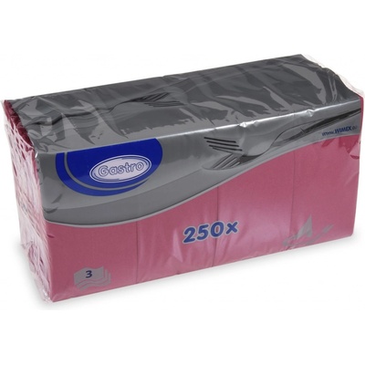 Wimex Ubrousek PAP FSC Mix 3V bordový 250ks 33x33cm