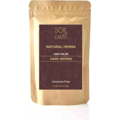 Soil&Earth Exkluzívna indická henna na vlasy tmavohnedá 100g