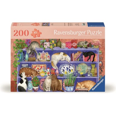 RAVENSBURGER Mačky v regáli 200 dielov