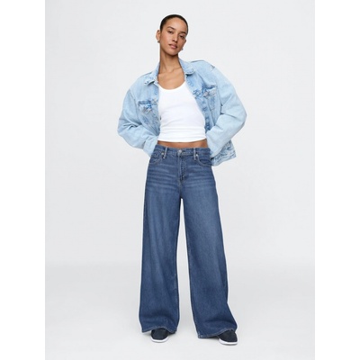 Džínsy Baggy Mid Rise UltraSoft Tmavomodrá