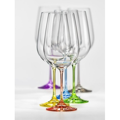 Crystalex set sklenic na červené víno Viola Rainbow 6 x 550 ml