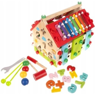 Montessori multifunkční dřevěný domeček Kruzzel 22564