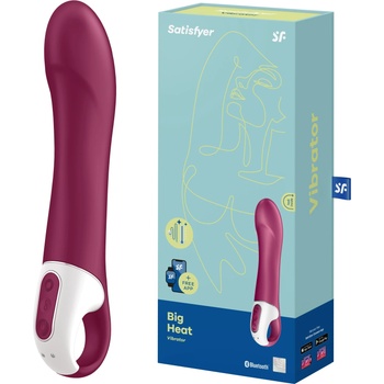 Загряващ се G-spot вибратор, смартфон контрол, 22см. - Big Heat (SATISFY338)