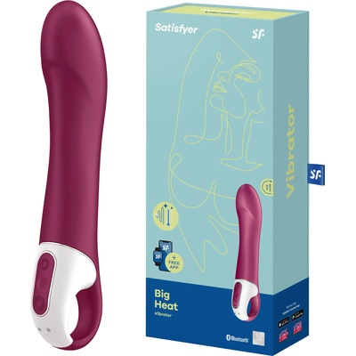 Загряващ се G-spot вибратор, смартфон контрол, 22см. - Big Heat (SATISFY338)