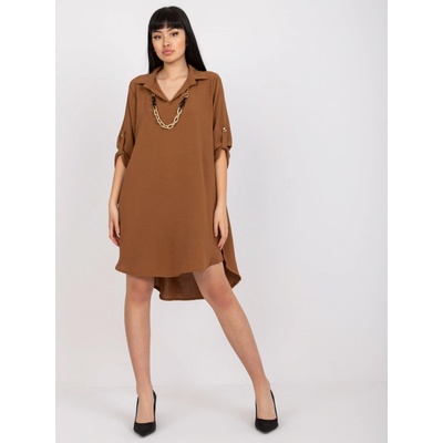 Volné asymetrické šaty DHJ-SK-V2209.94 brown